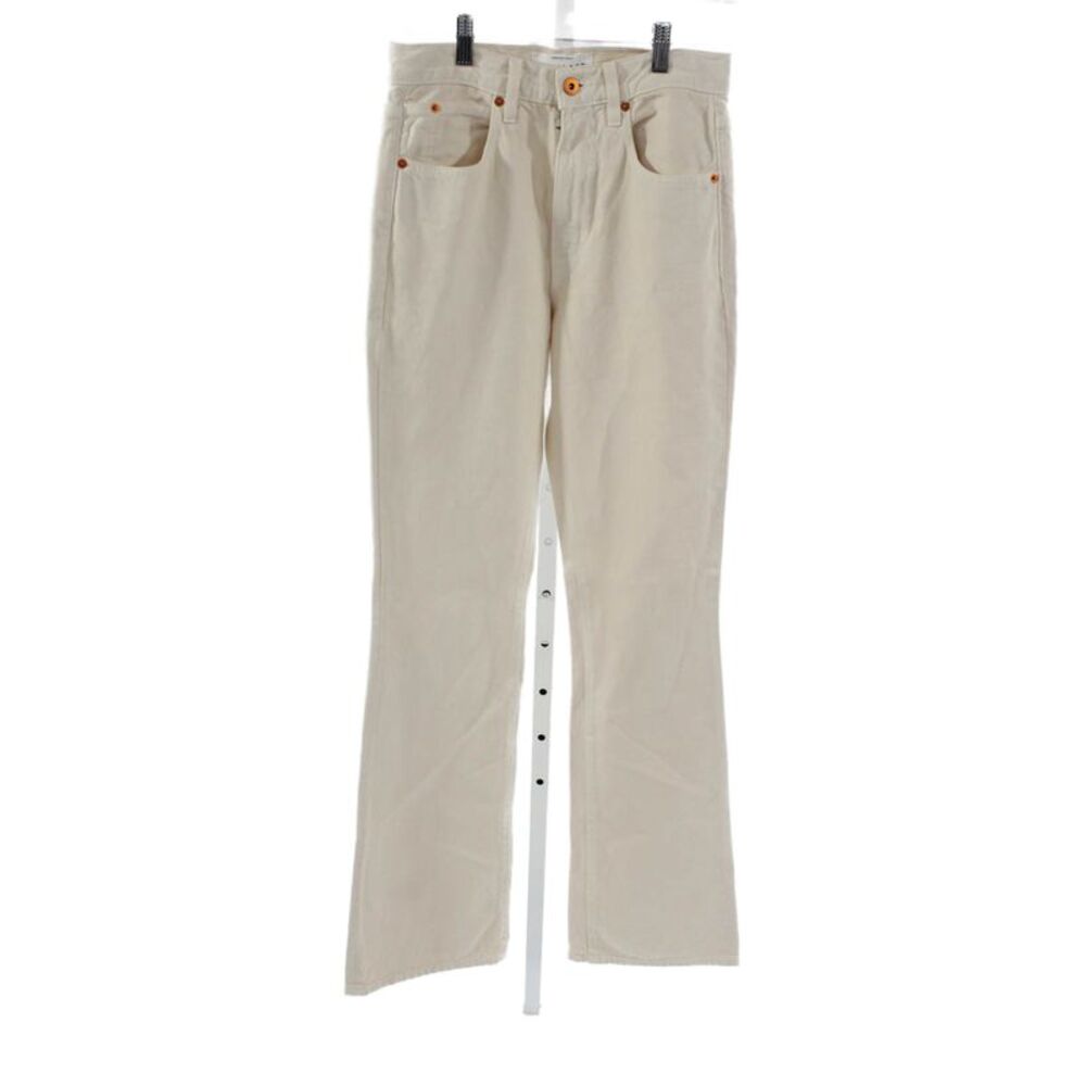 Slvrlake Unisex Beige High Waist Chino Khakis Cotton Button Inseam 32 Size 26